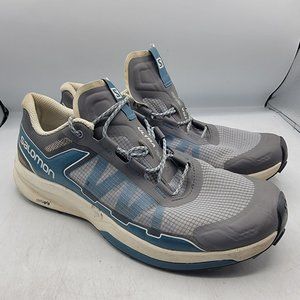 Salomon Ultra Raid Trail Run Quarry Mens 8.5 Trek Blue Gray Trail Shoes Hiking
